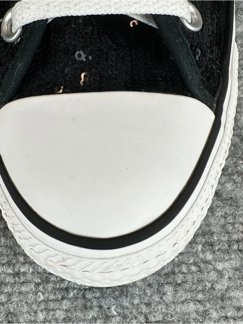 Converse Chuck Taylor All Star Sequin Ox Black Women’s 10 Sneakers Low Top Shoes - Picture 5 of 15